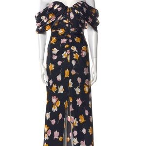 Self Portrait Floral Print Long Dress Size UK 4/US 0